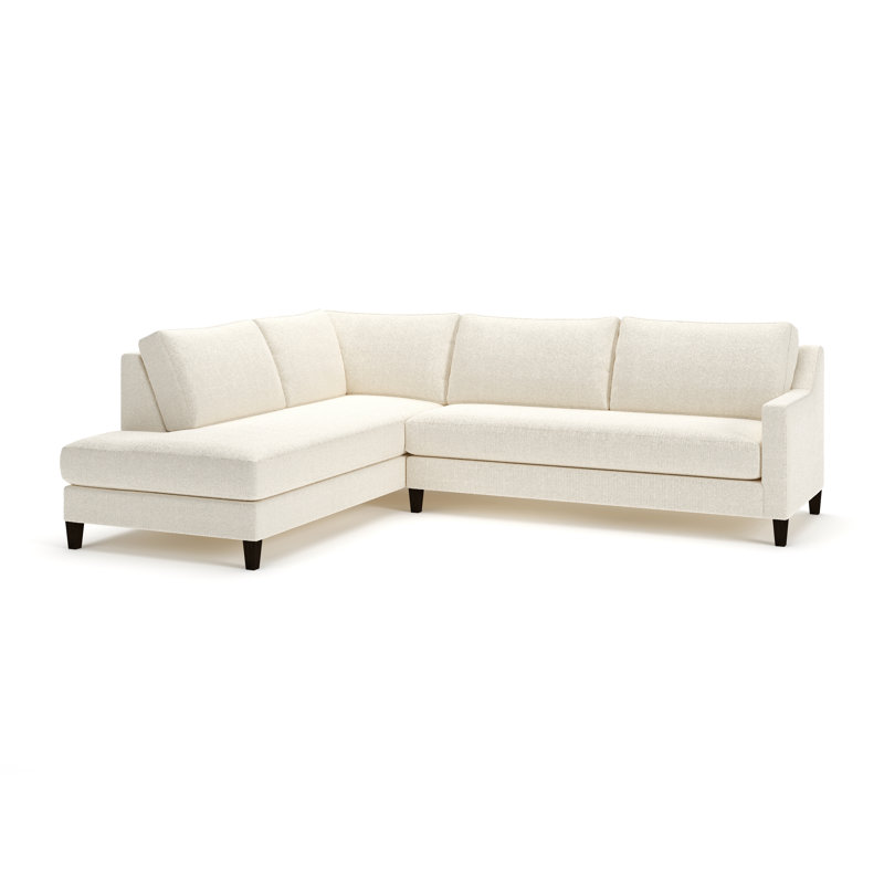 Baker 2-PC Upholstered Sectional, Davis Pearl, Left Hand Facing
