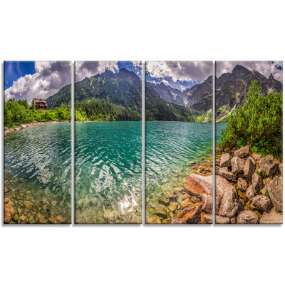 «Lake in Tatra Mountains Pologne», ensemble de 4 impressions sur toiles tendues