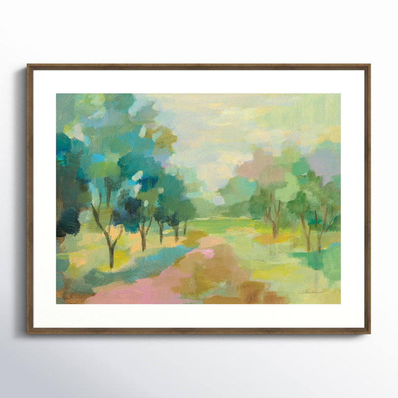«Sunrise Forest» par Silvia Vassileva, reproduction d'art sur papier encadrée, H 33 po x l 42 po