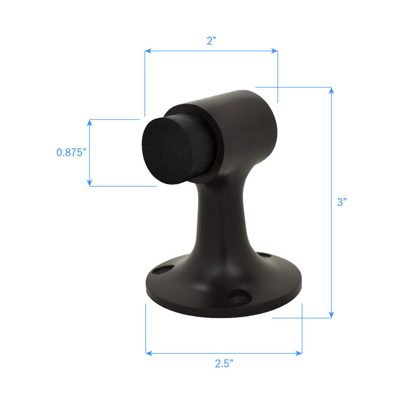Steel Floor Mount Stop, Satin Chrome