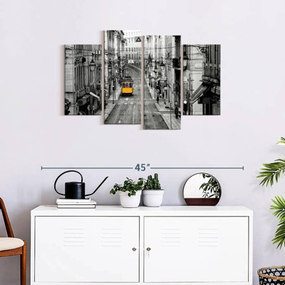 Reproduction d'art sur toile jaune