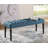 Tufted Turned Leg  Dining Bench, Blue-545234811