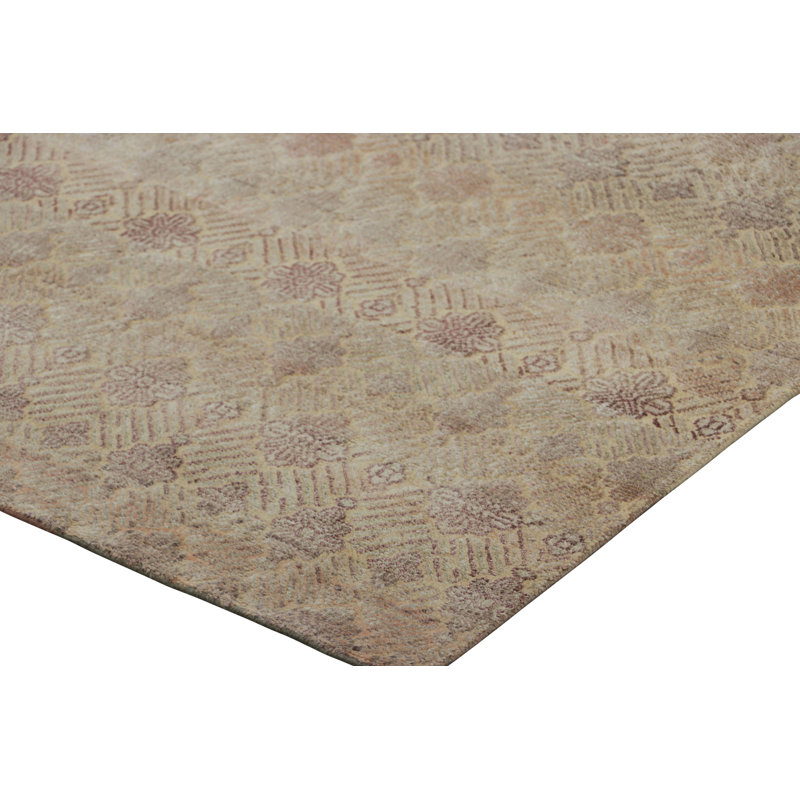 Handmade Silk and Wool Area Rug