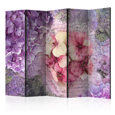 225cm W x 172cm H 5 - Panel One Sided Room Divider Folding Room Divider