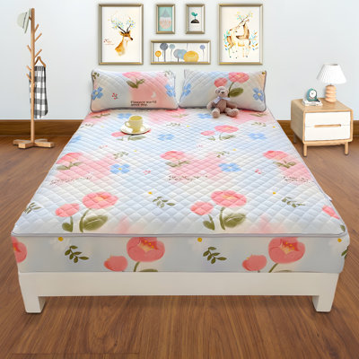 Drap-housse floral 100% coton