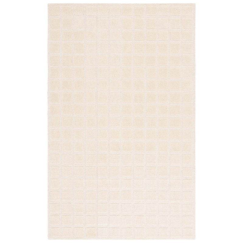 Naoya Hand Tufted Wool Pile Geometric Rug, Rectangle 6' x 9'