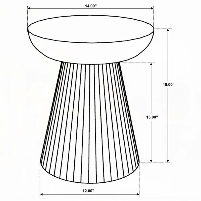 Waters Wild Honey Round Solid Wood Accent Side Table