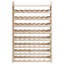 Solid Wood Floor Wine Bottle Rack Brown