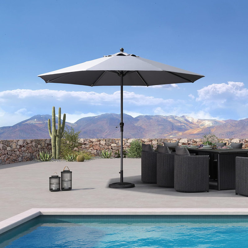 335cm Market Parasol, Light Grey