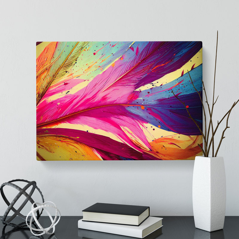 Bird Feather Splash Vol.1 - Wrapped Canvas, 35cm H x 50cm W x 3cm D