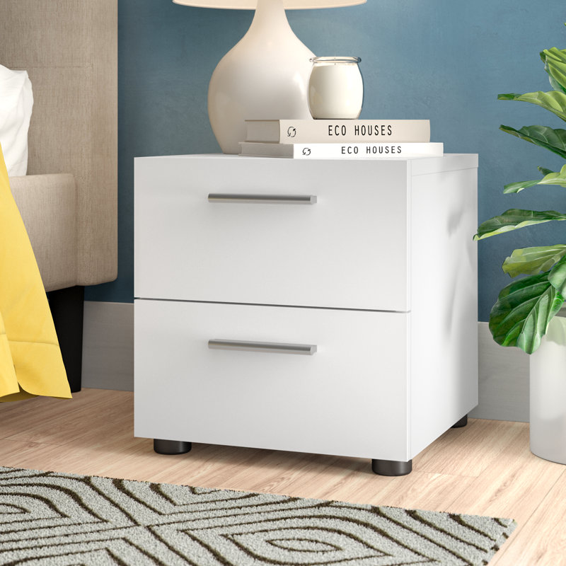 Gianna 15.75"W 2-Drawer Nightstand, White