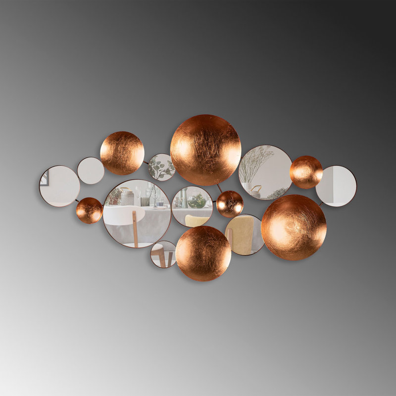 Modern Wall Decor on Metal, Red/White