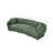 Valette Contemporary Curved Bouclé Upholstered Sectional Sofa With Plush Seating And Sculptural Silhouette-115839846