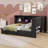Practical Full Metal Daybed With Pull-Out Trundle And Built-In Storage Sections-338116067