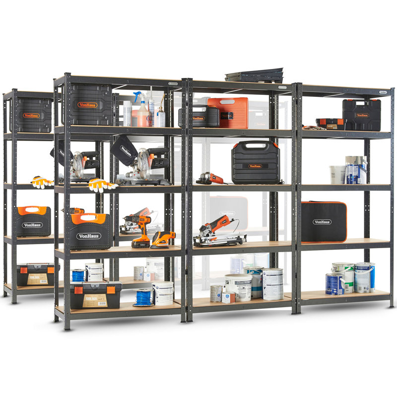 90cm W Steel Height -Adjustable Shelving Unit