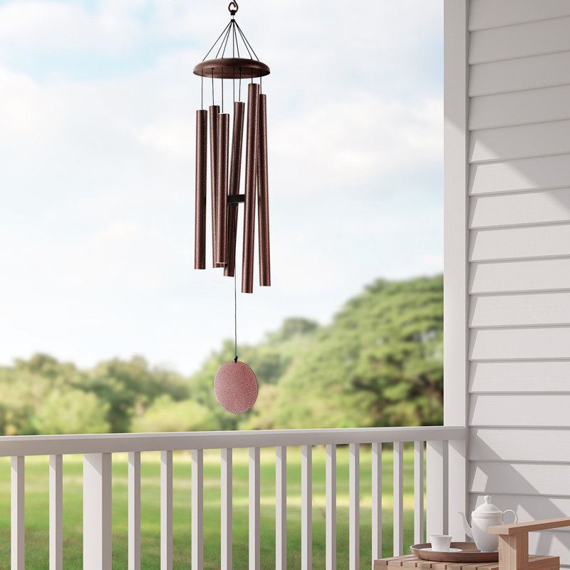 Metal Wind Chime, Brown, 20.4cm H x 114.3cm W x 20.4cm D
