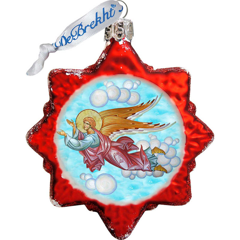4'' Handmade Glass Holiday Shaped Ornament