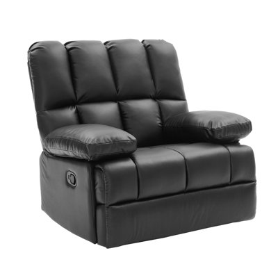 Batholo 43.3" Wide Manual Glider Upholstered Recliner