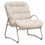 Chaise longue d'extérieur, ensemble de 2 - Structure en fer et osier en plastique