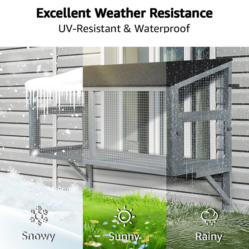 Tucker Murphy Pet™ Cat Catio, Window Box Enclosure For Indoor Cats