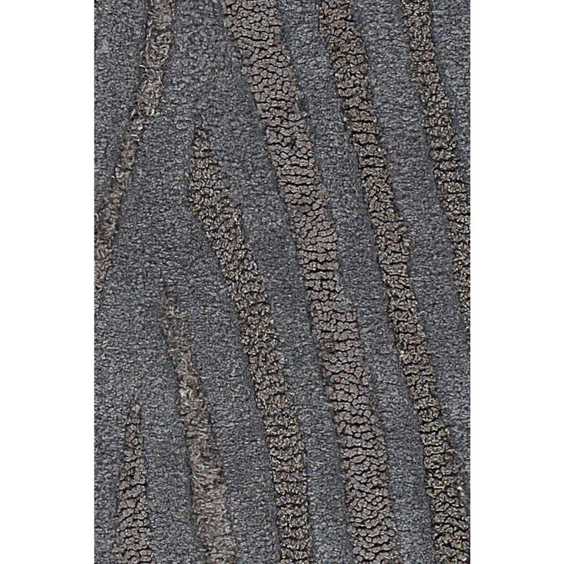 Lefler Authentic Hand-Tufted Handmade Blue & Gray Modern Abstract Swirl Wool & Polyester Area Rug, Rectangle 5' x 7'6"
