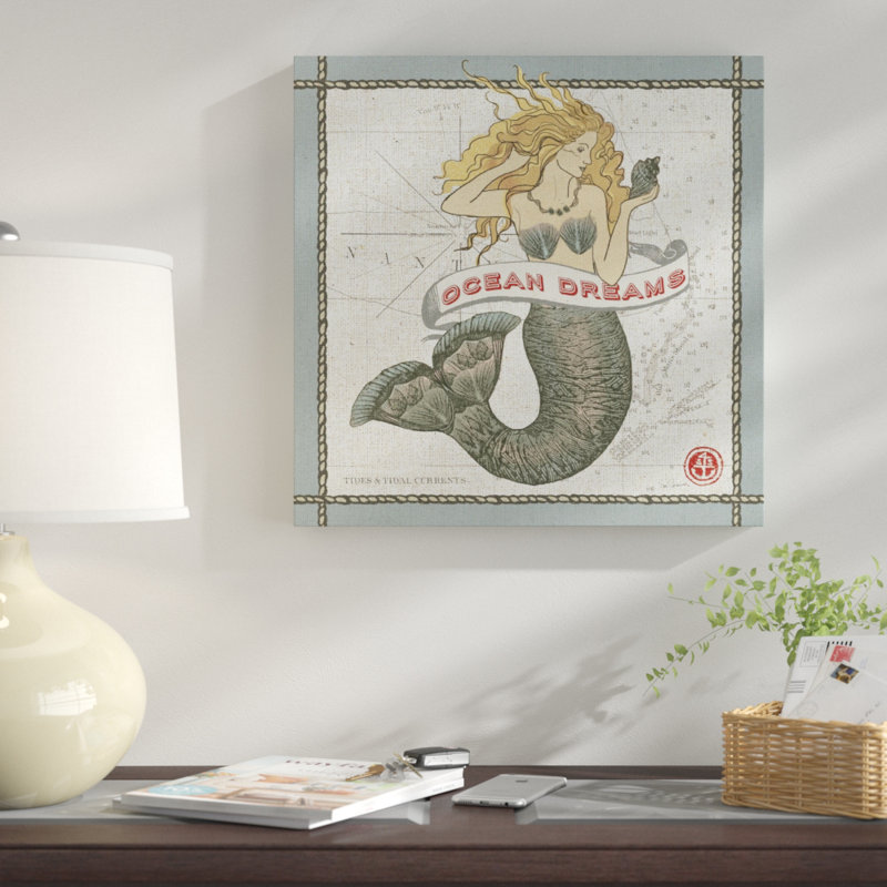 « dérivant away sirène » par sue schlabach, impression, H 35 po x l 35 po x P 1,5 po, Toile