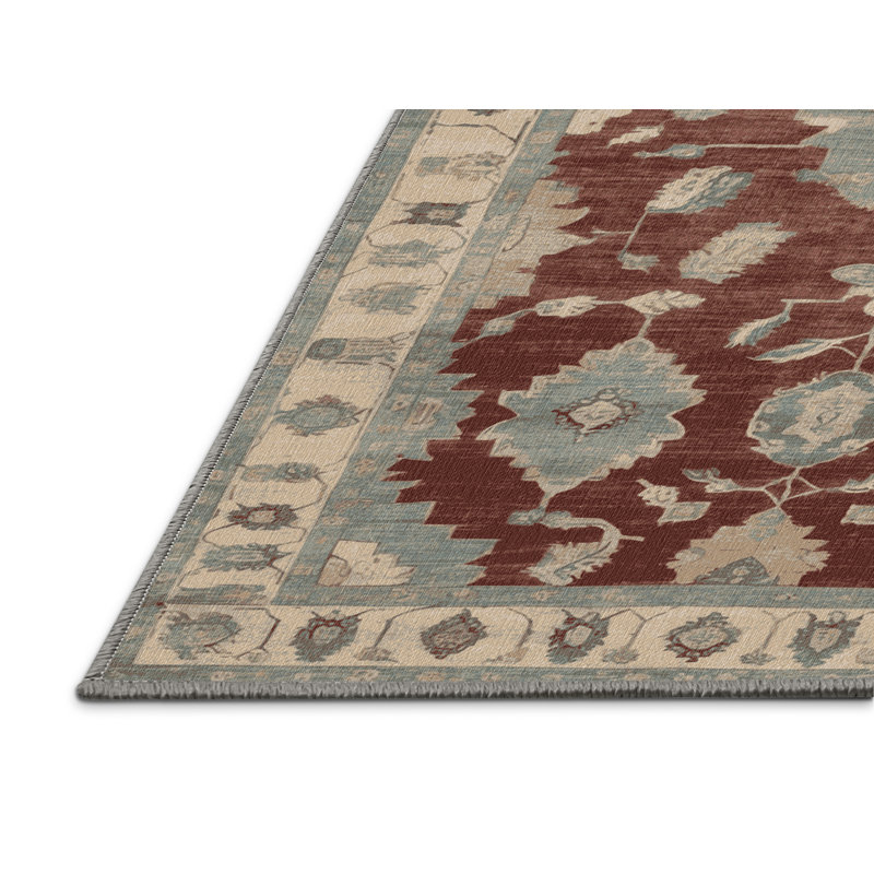 Machine Washable Overdyed Gray Area Rug, Round 6'