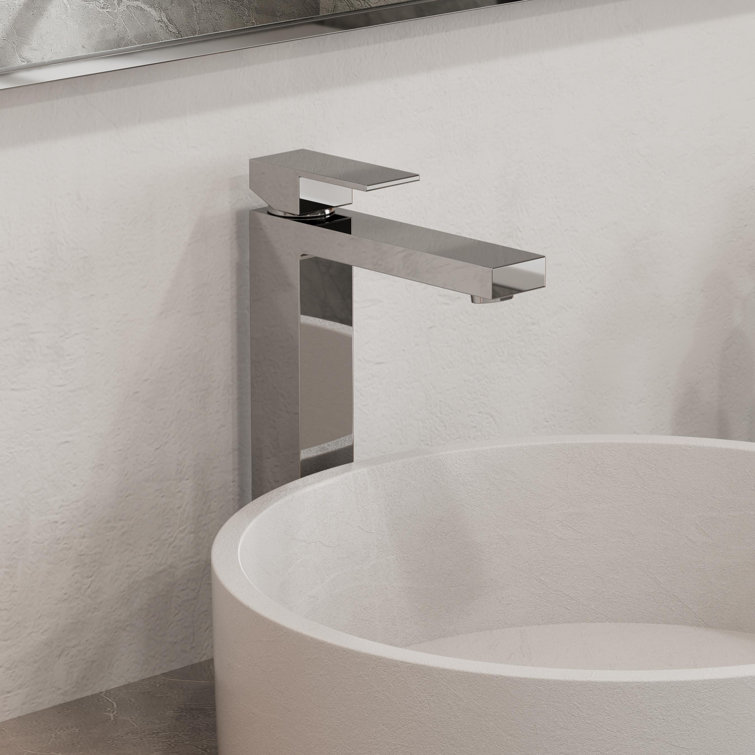 GOUGH 12" H Vessel Sink Faucet with Pop-Up Drain, Single-Hole Single-Handle Bathroom Faucet 1.0 GPM