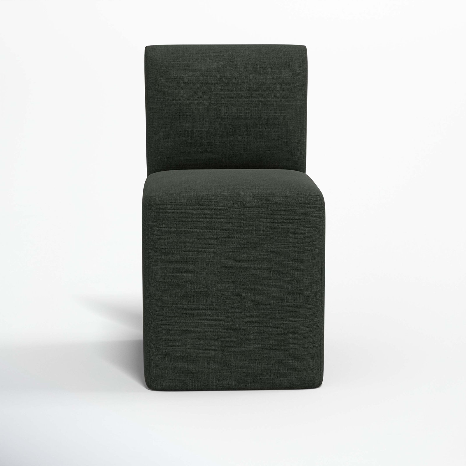 Mendy Linen Parsons Dining Chair, Classic Black Linen