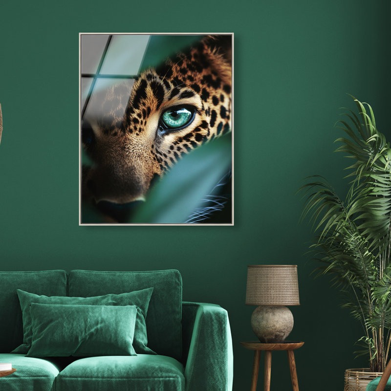 Jungle Watcher III Print, 25"H x 21"W, Silver Floater Frame