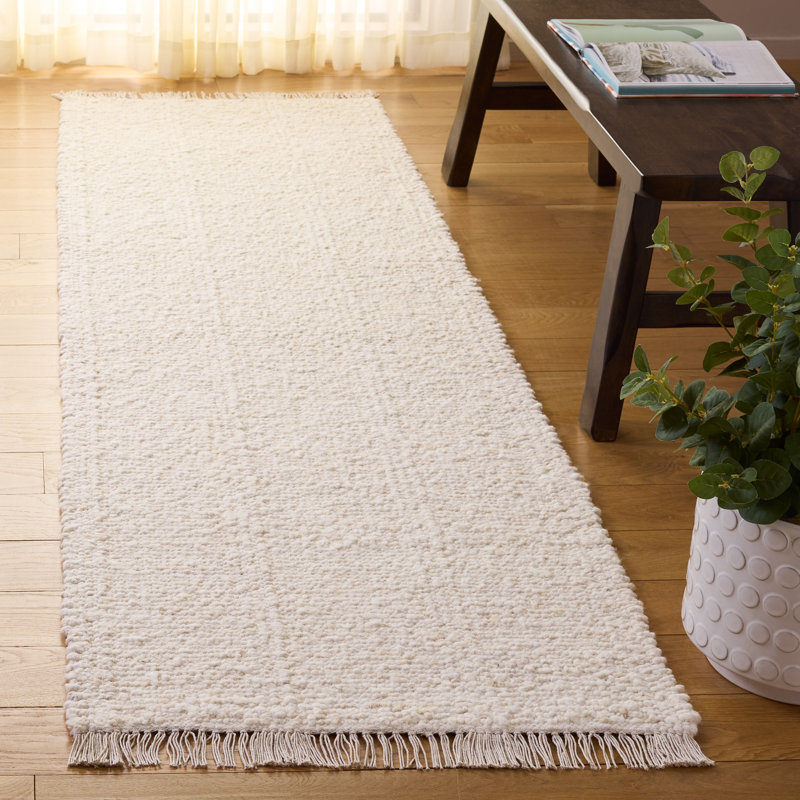 Tapis de couleur unie en coton tissé à la main Manhattan, Tapis de couloir 2 pi 3 po x 8 pi
