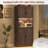 72" Kitchen Pantry With LED Light, Power Outlet And Shelves At Doors.-1377239654