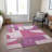 Machine Washable Indoor/Outdoor Cinead ACN1692 Blush Rug-109534233