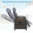 Patio Recliner Loveseat Chair with Adjustable Backrest and Built-in Storage Table-1432618466