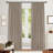 100% Blackout Curtains Linen Textured Solid Thermal Insulated Curtains & Drapes For Living Room Bedroom (50" Wide, Set Of 2)-558668424-565735946