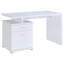 Bureau réversible blanc à 2 tiroirs-935683853