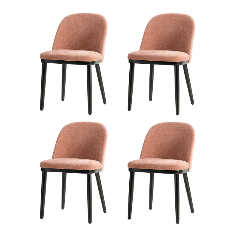 Chaise de salle à manger moderne avec structure en bois 18,25 po Kadyn, 4, Corail