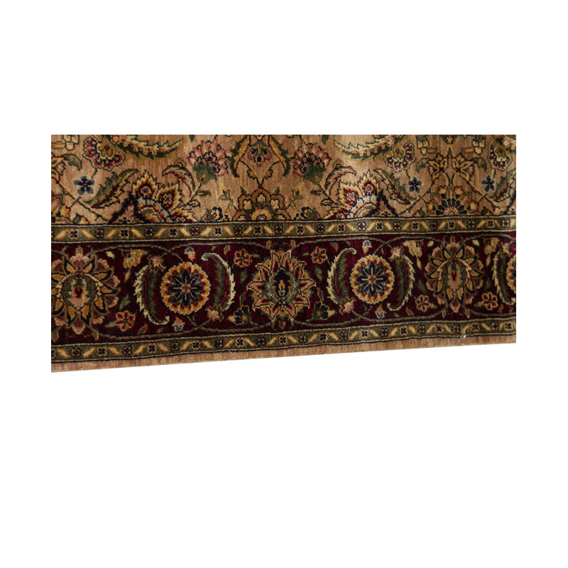 Tapis rouille et ivoire de haute qualité noué à la main
