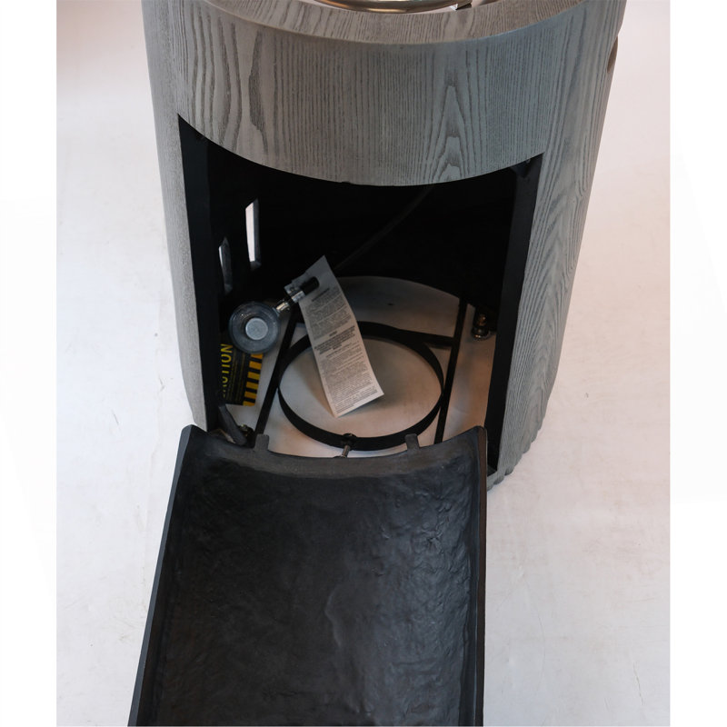 32000 BTU, CSA Certification Diameter 20 Inch Round Outdoor Gas Fire Pit,Contain 2.5Kg Lava Stone And Rainproof Cover,Magnesium Oxide Cultured Stone Surface Finished,, More Suitable For Outdoor Garden