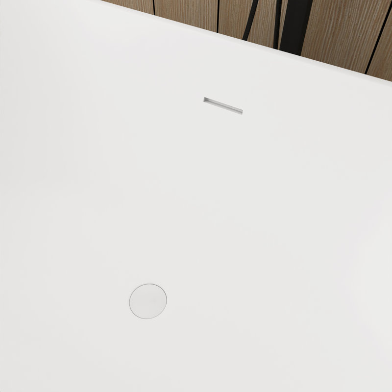 59“ Freestanding Soaking Solid Surface Bathtub