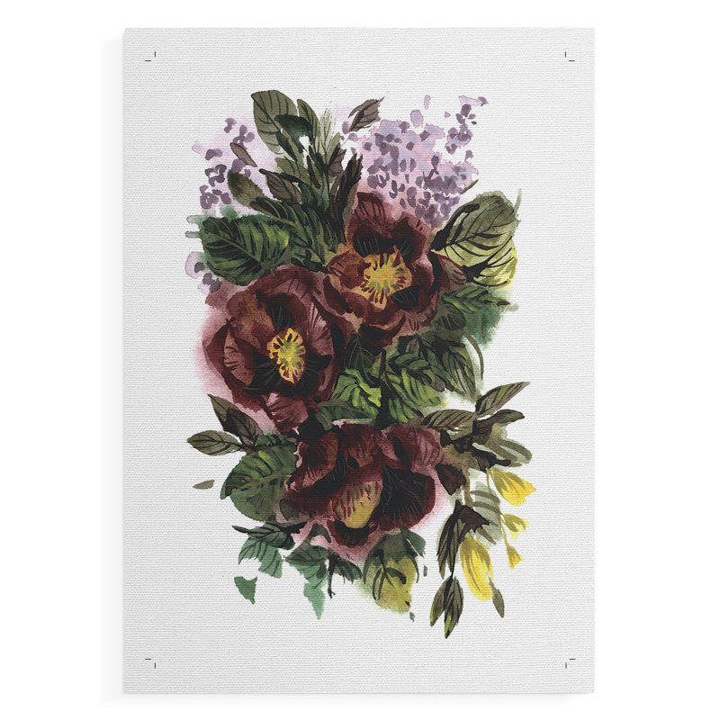 Garden Bouquets II - Impression sur toile seulement - NON-CADRE, H 18 po x l 12 po