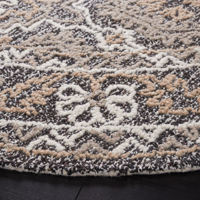 Antiquity Hand Tufted Performance Southwestern Rug, Round 6'