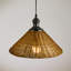 Luminaire suspendu en rotin tissé à la main à 1 lumière, luminaire suspendu en osier Boho avec cordon réglable de 55,12 po, lustre vintage de style sud-est asiatique pour îlot de cuisine, salle à manger, salon, café