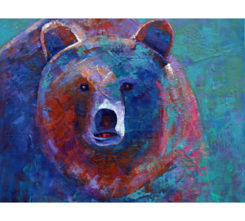 Blue Lips Print, Wrapped Canvas, 24" H x 32" W x 1.5" D, No Mat