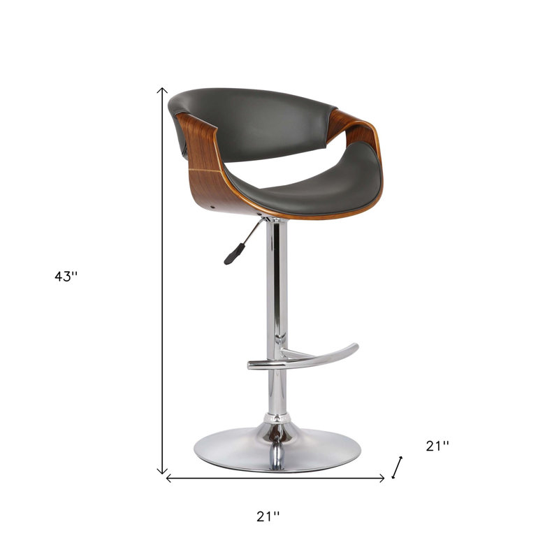 Tabouret de bar rotatif Mod, Gris