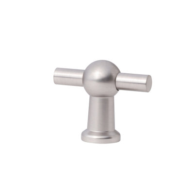 Brushed Nickel "Elodie" Cabinet T-Knob