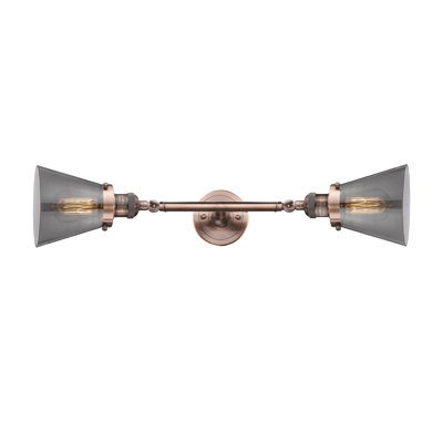 Éclairage de meuble-lavabo inclinable 2 lumières Cone