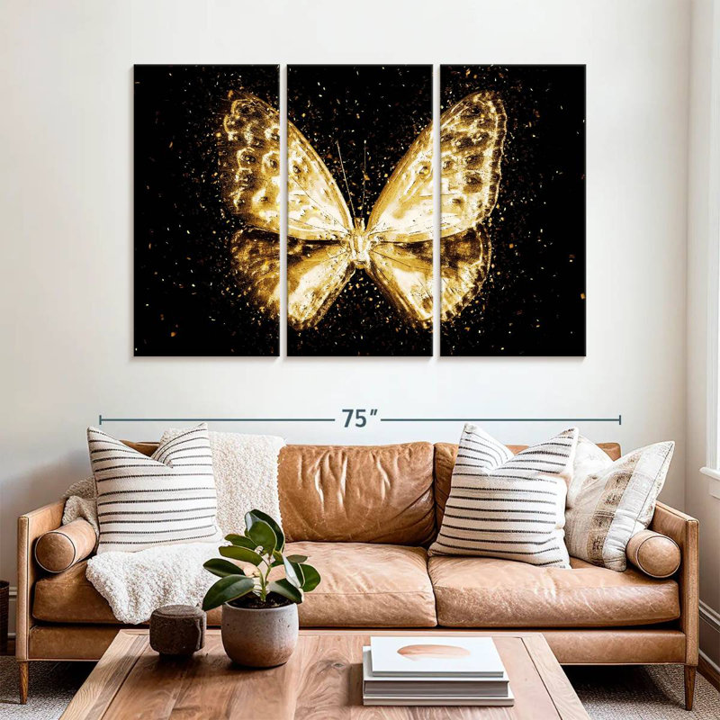 The Golden Butterfly I, 42" H x 65" W