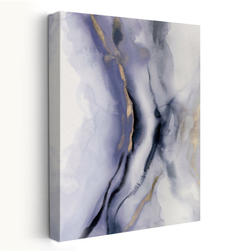 Abstrait, formes et formes, eaux bleues, art, H 24 po x l 16 po