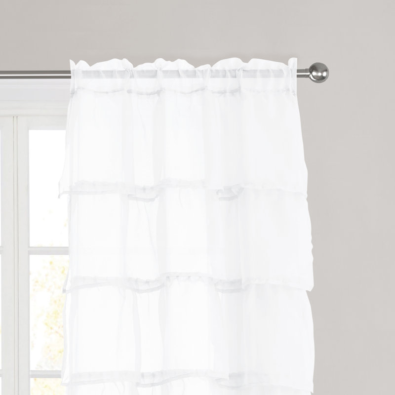 Sheer Curtain Panel Pair, 38" W x 84" L